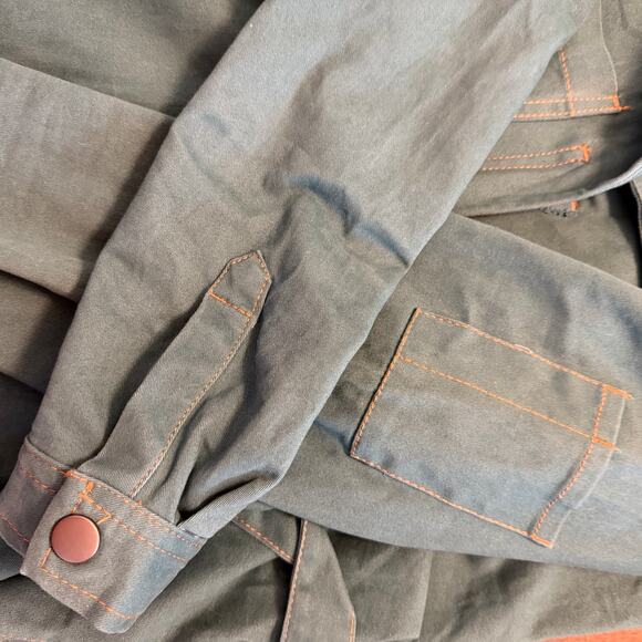 Wildfang Essential Coveralls Teal Blue Cotton Stretch Workwear Jumpsuit – Small - Picture 6 of 14